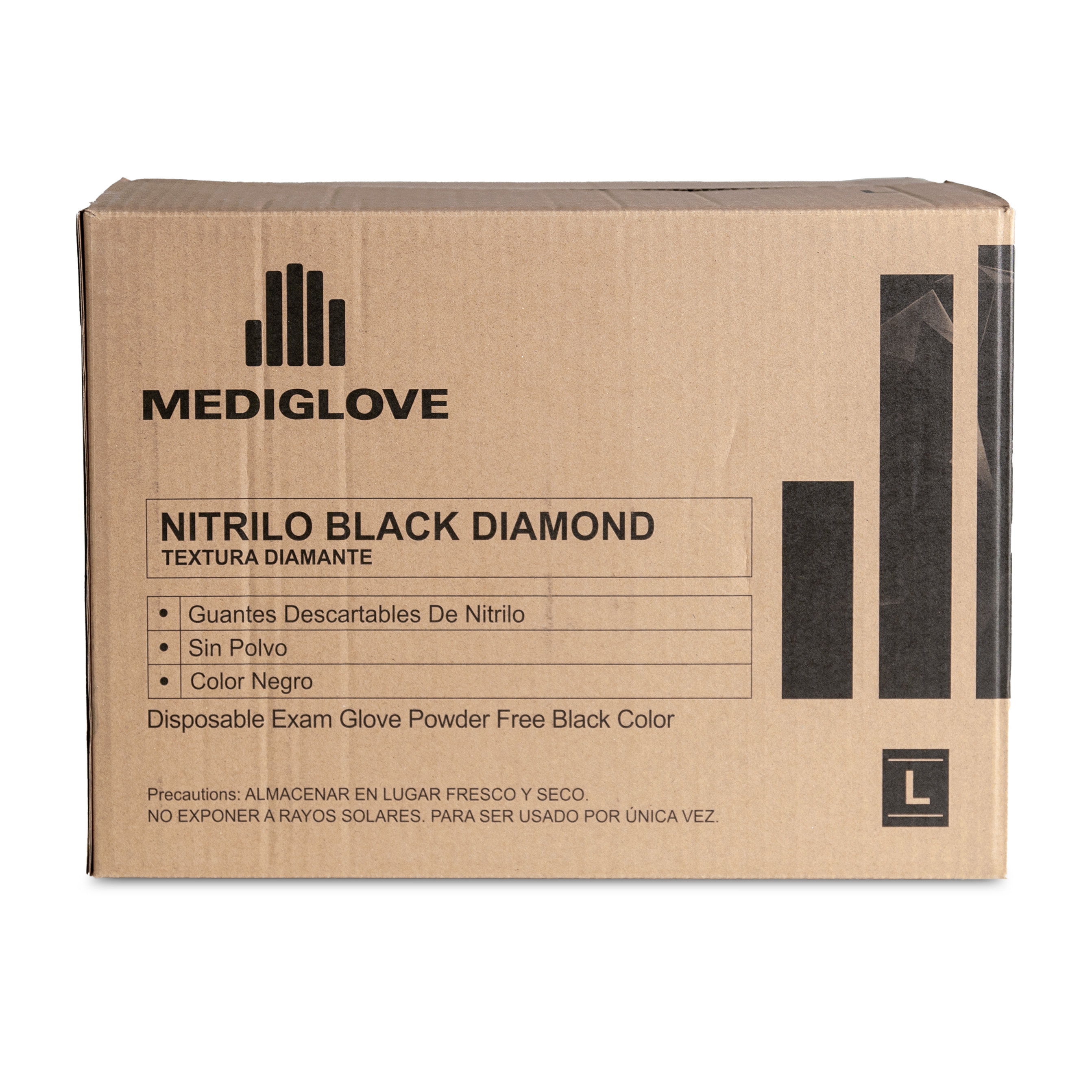 Guantes de Nitrilo BLACK DIAMOND - Textura diamante -(1x50un)