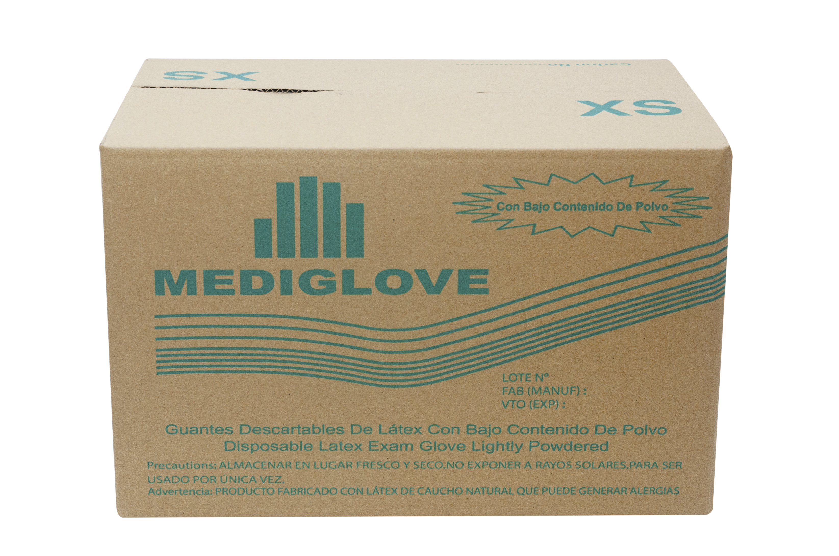 Guantes De Látex Descartables - (1x100 Un) - Mediglove