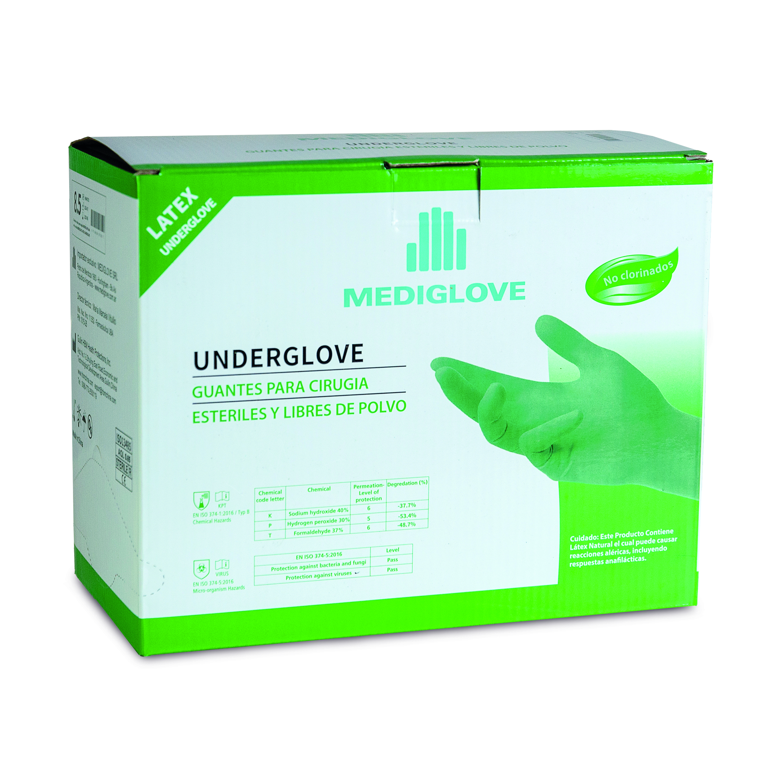Guantes para cirugía sin polvo LATEX UNDERGLOVE- PAR 