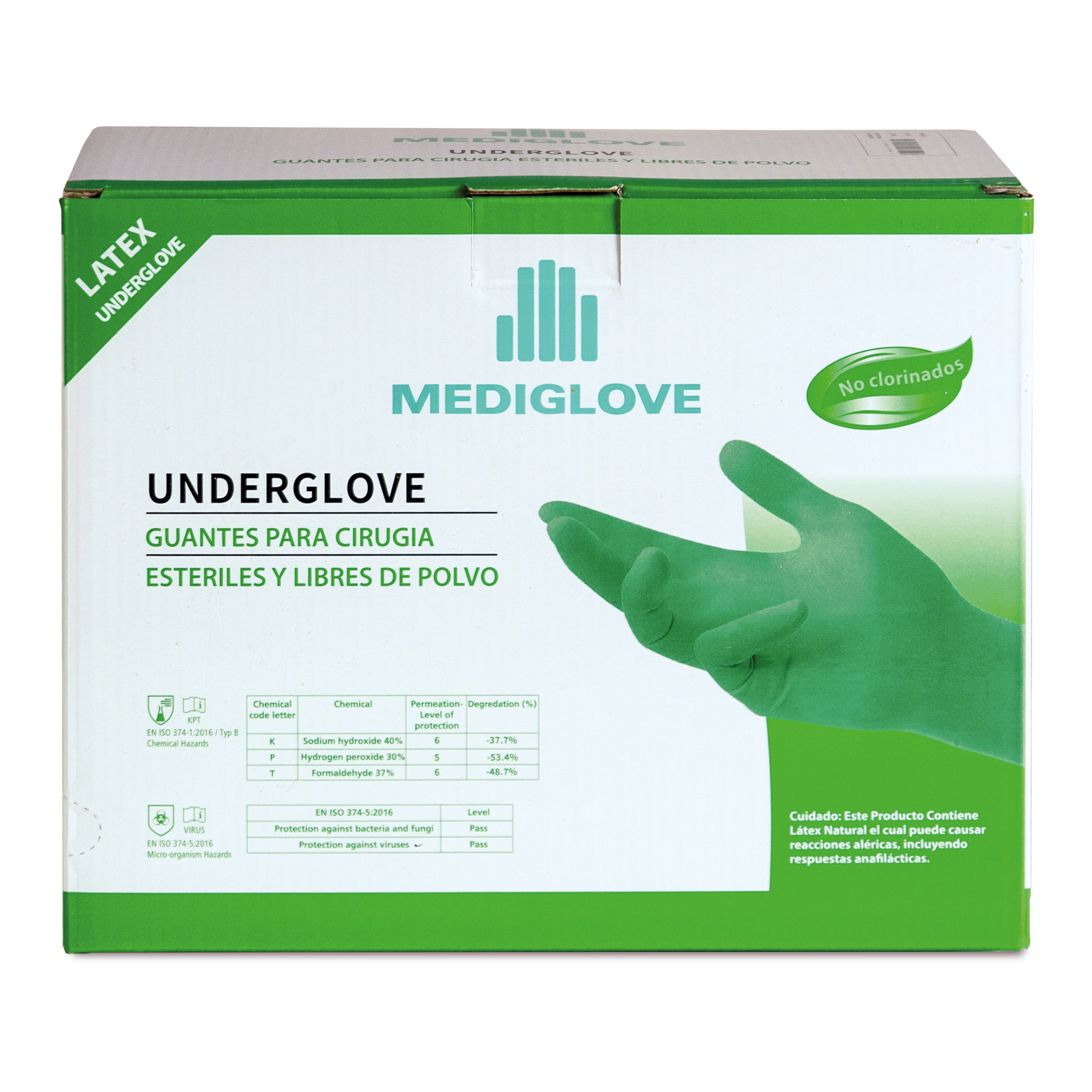 Guantes para cirugía sin polvo LATEX UNDERGLOVE- PAR 